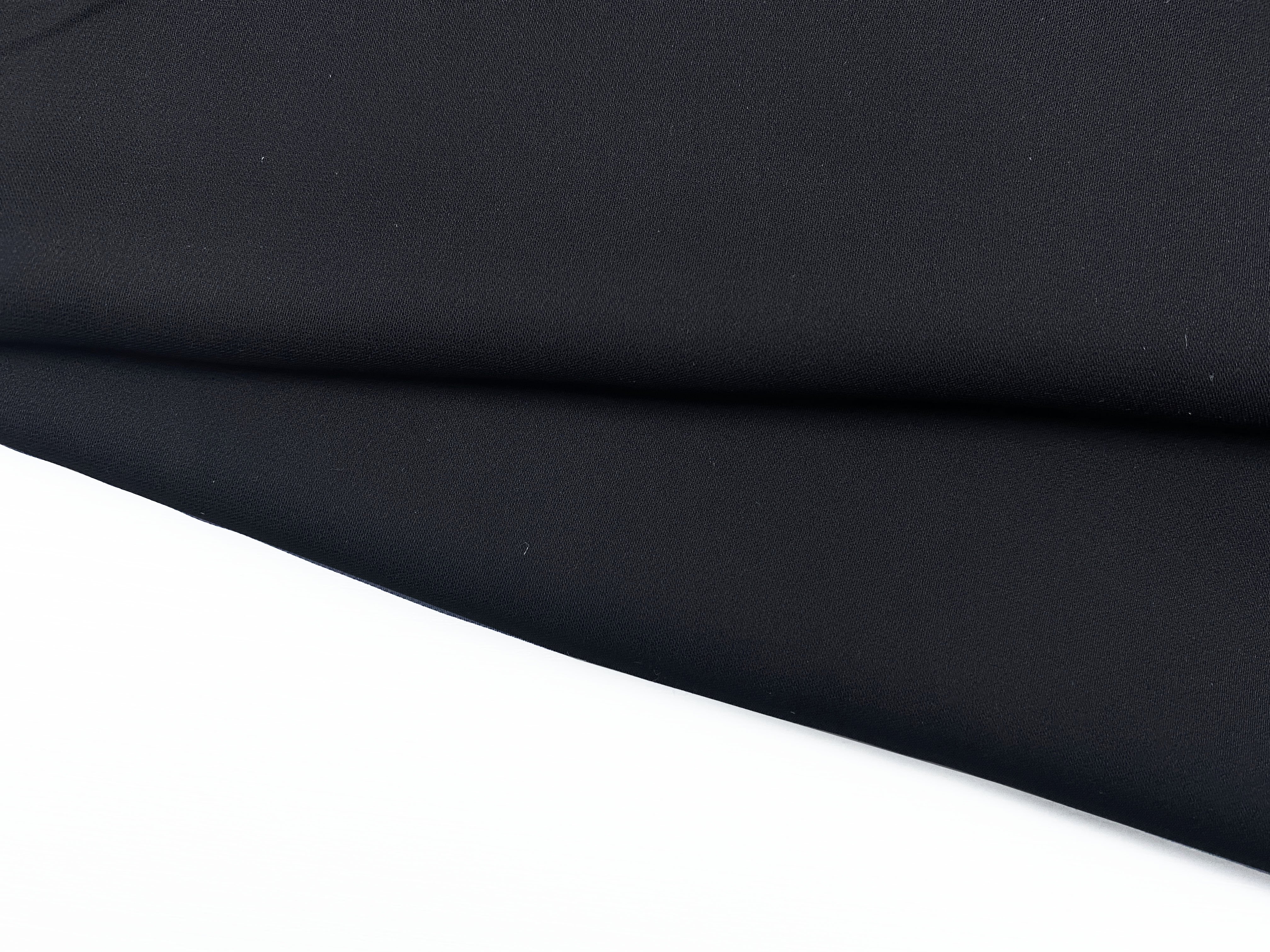 Ткань Шифон  чёрного цвета однотонная 24263 4