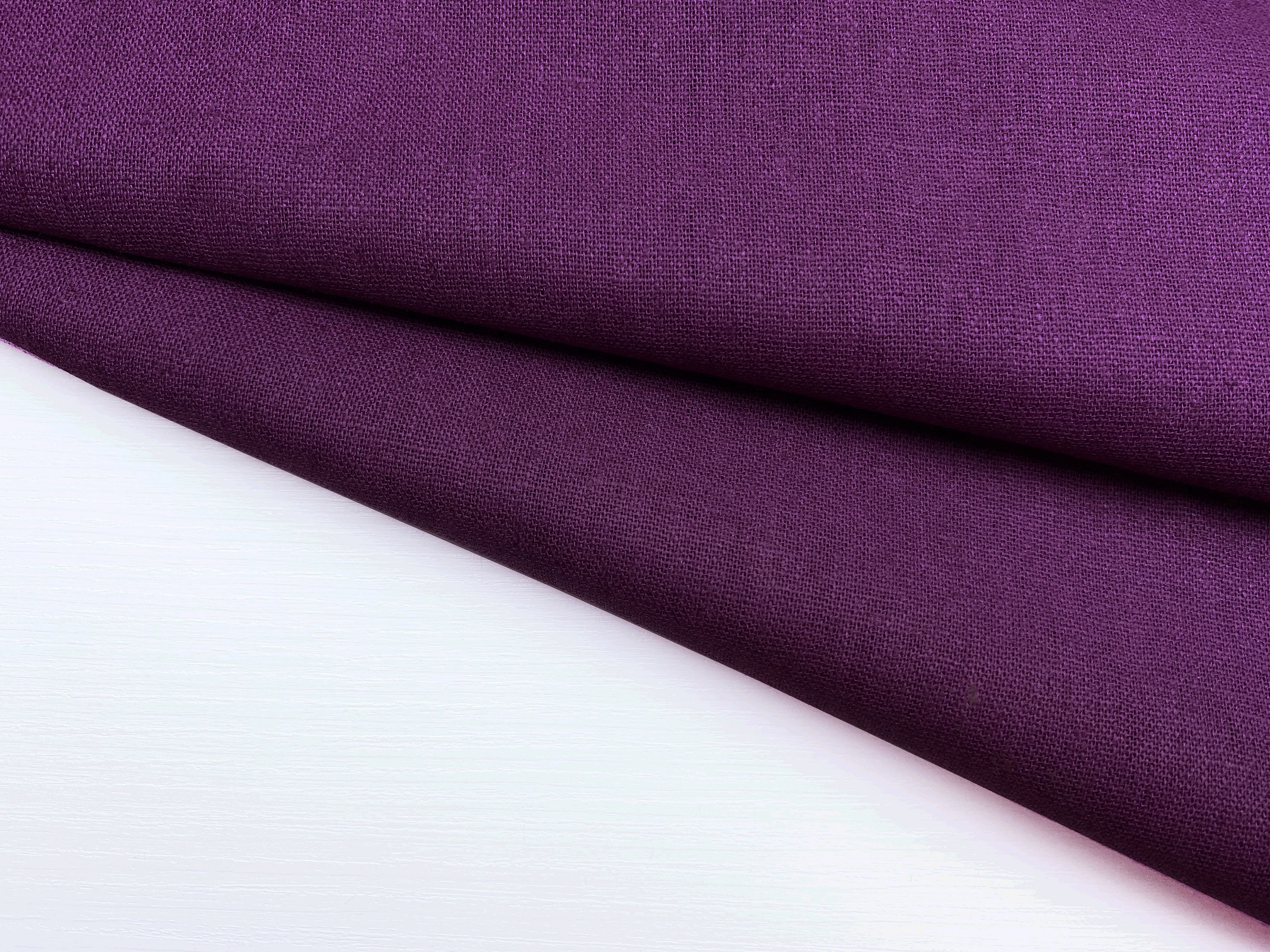 Ткань Лён фиолетового цвета однотонная 20511 4