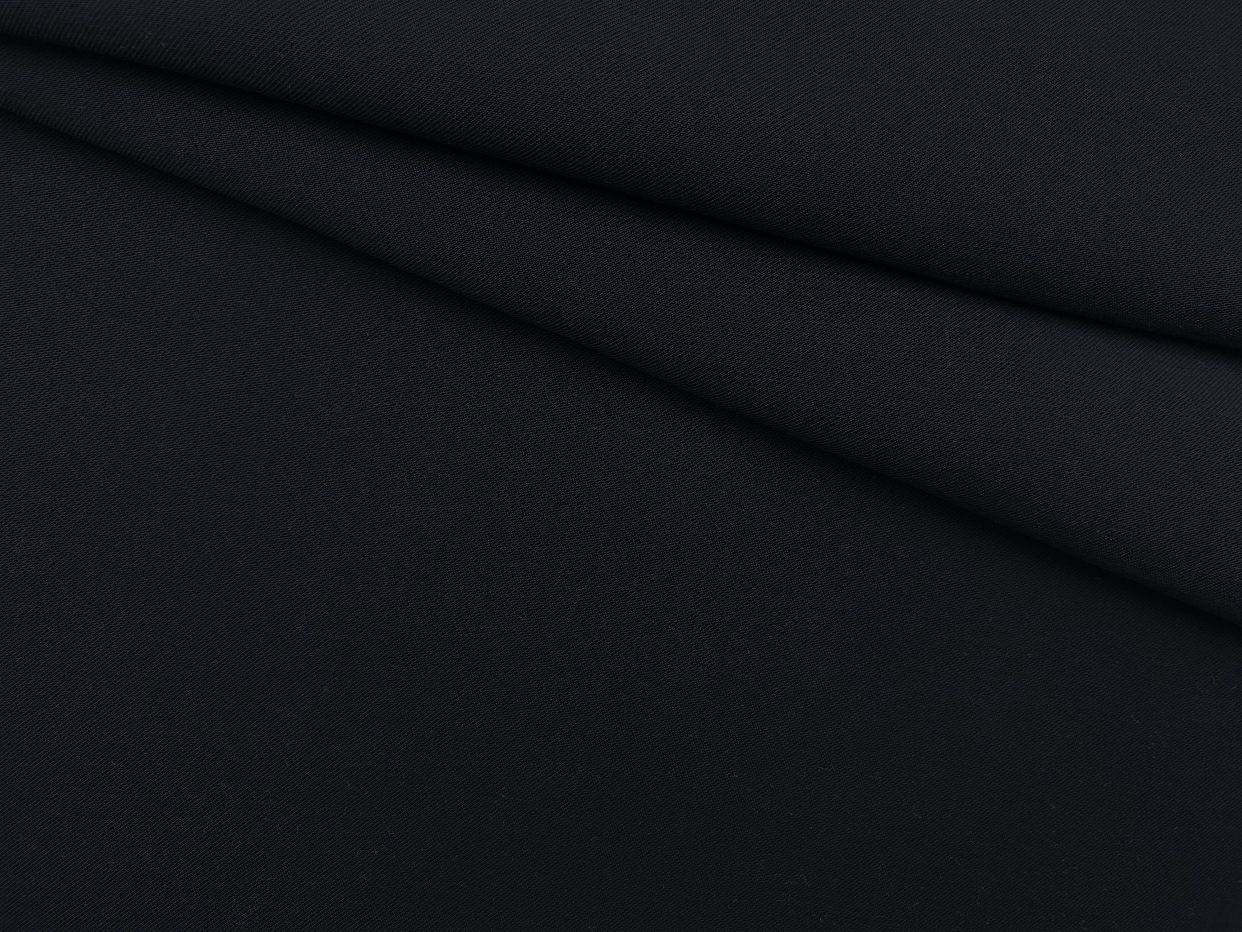 Ткань Твил чёрного  цвета однотонная 17353 1
