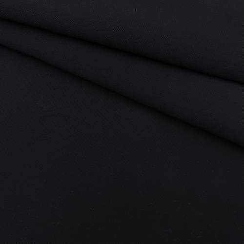 Ткань Твил чёрного  цвета однотонная 17353
