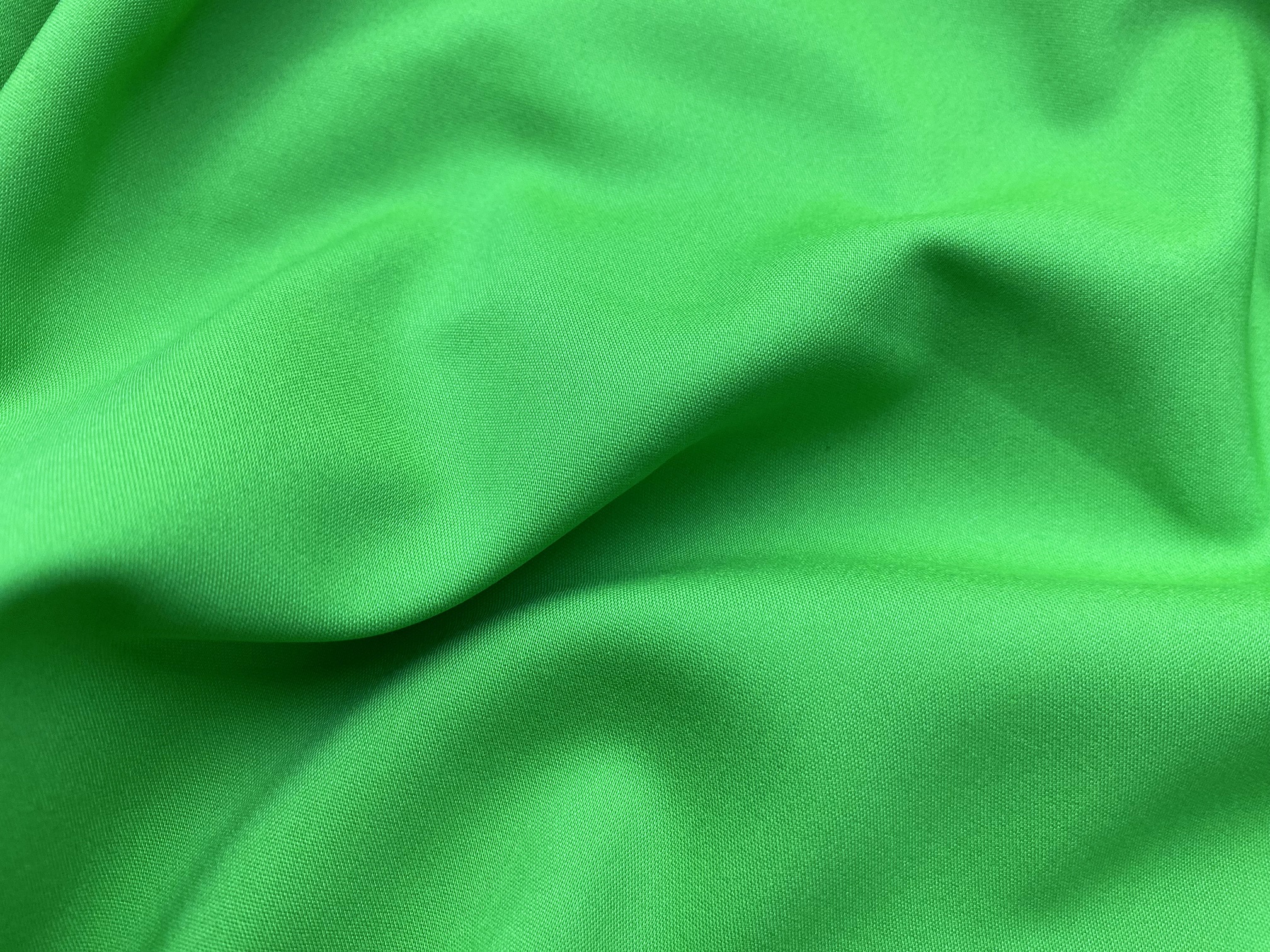 Ткань Хлопок зелёного цвета однотонная 16823 2