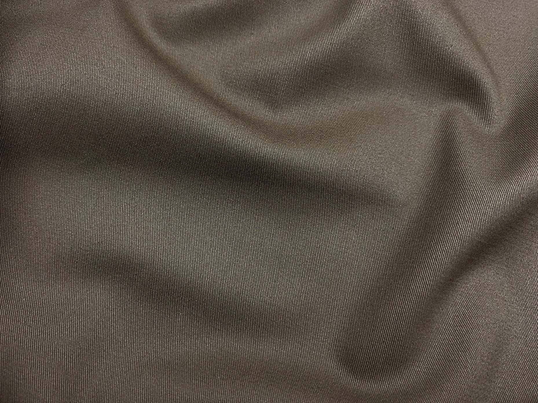 Ткань Хлопок  серо-коричневого цвета однотонная 16845 2