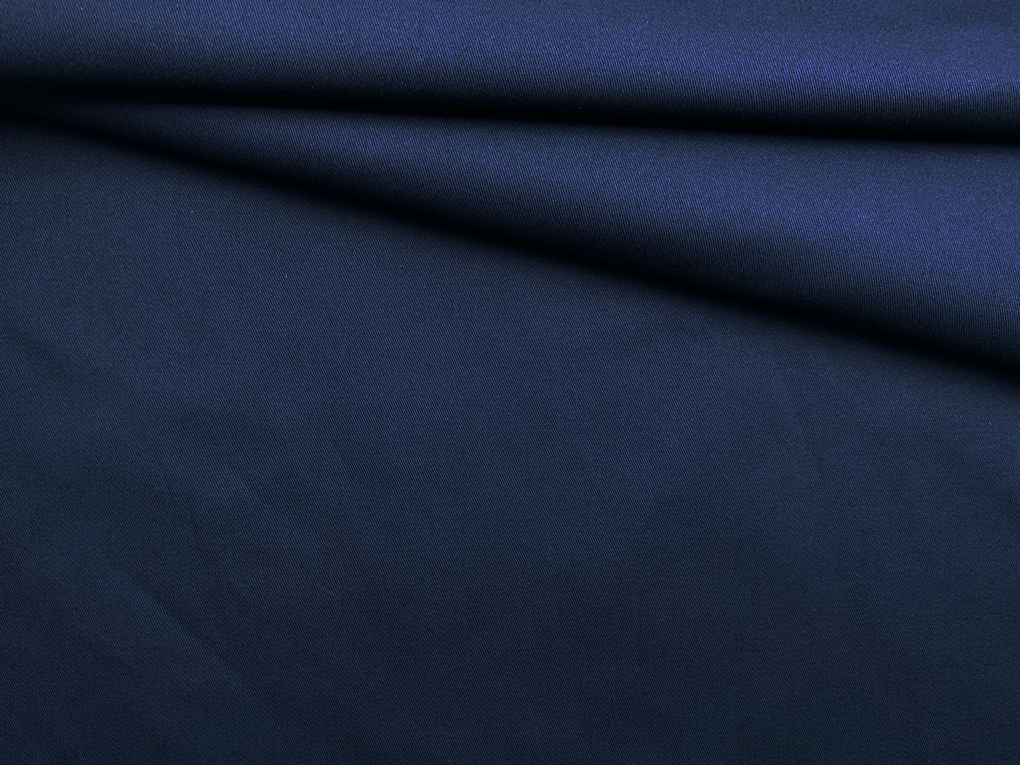 Ткань Хлопок тёмно-синего цвета однотонная  16844 1