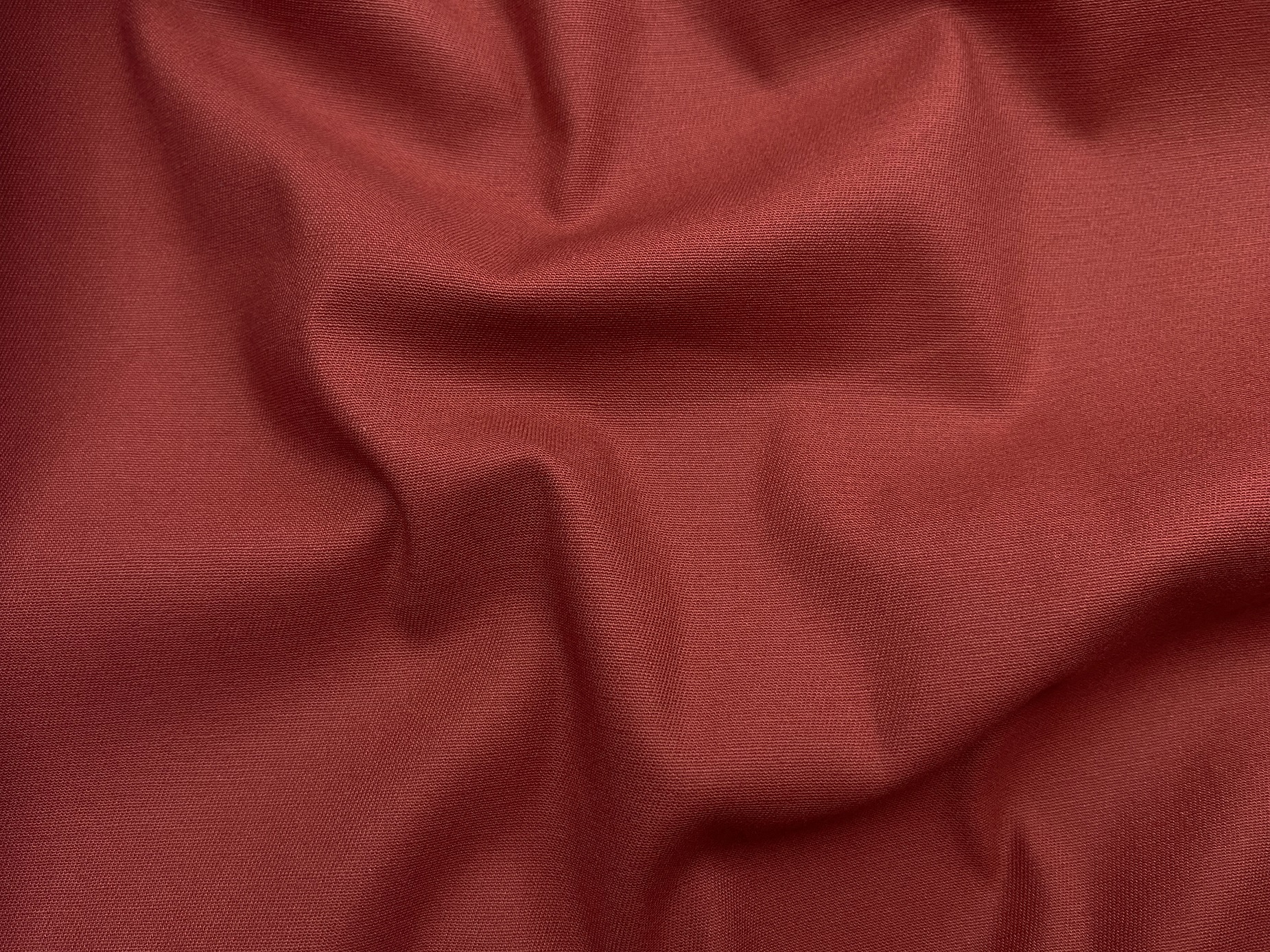 Ткань Хлопок  терракотового цвета однотонная 16847 2