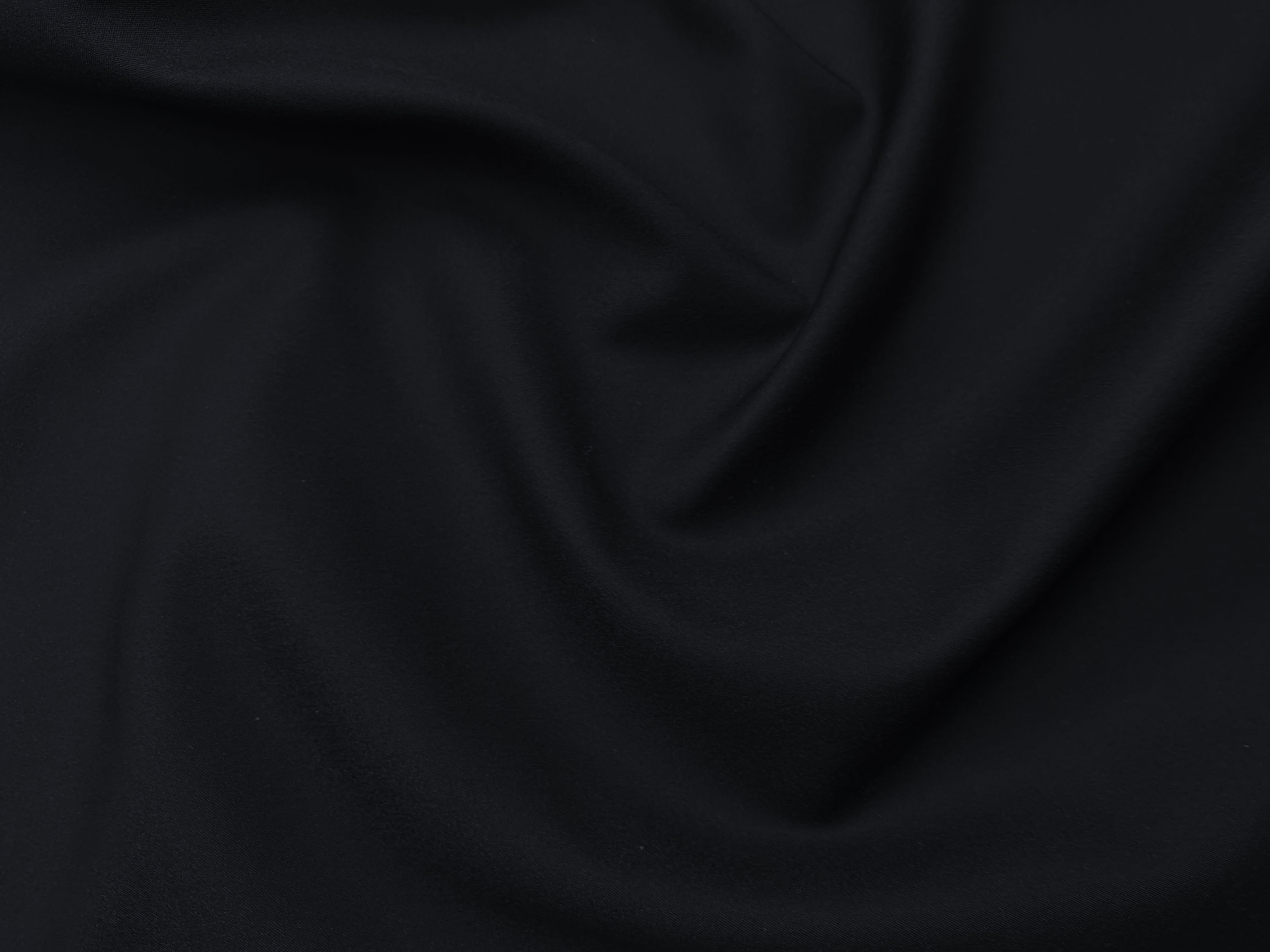 Ткань Хлопок  чёрного цвета однотонная 16821 3