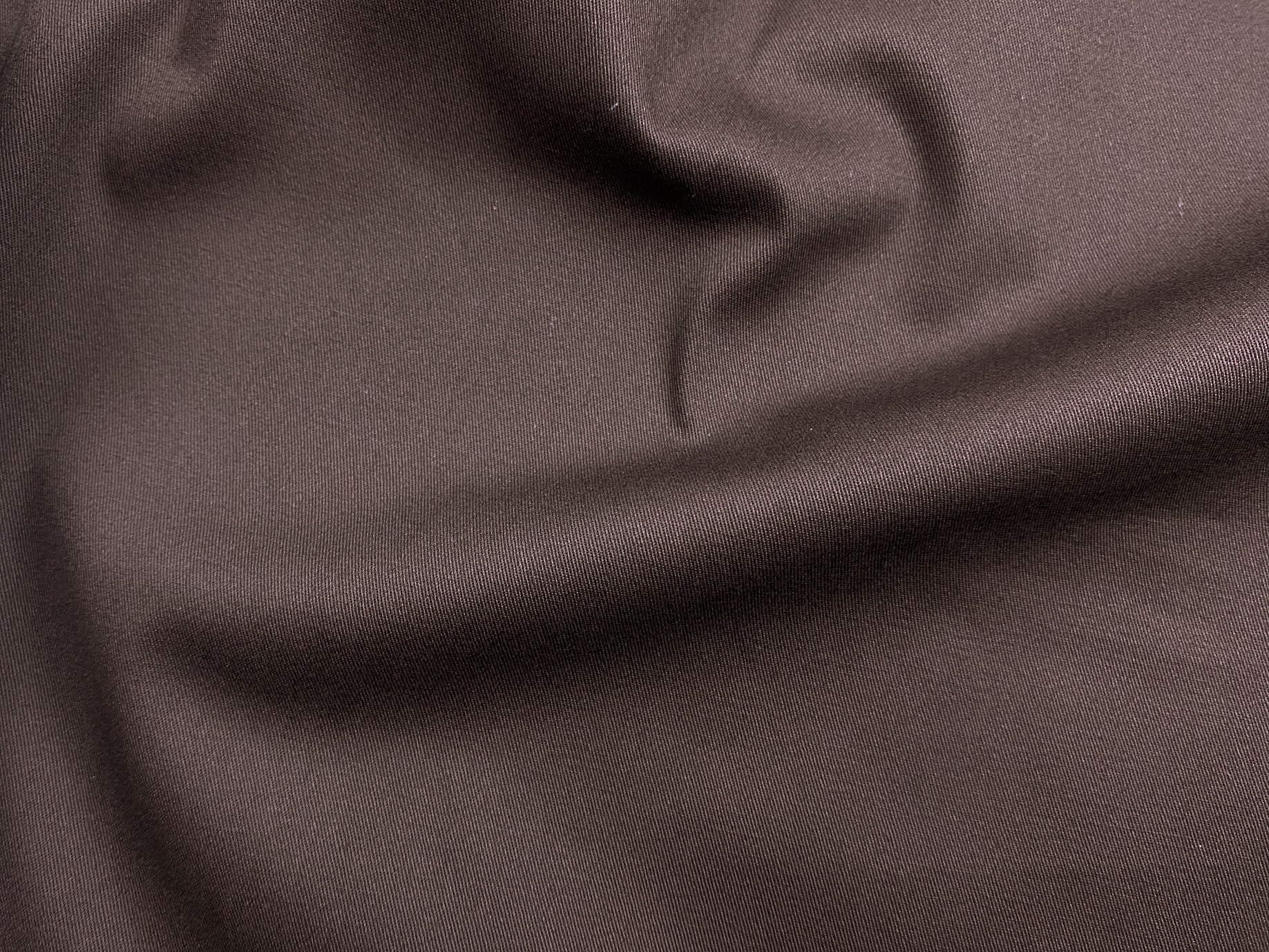 Ткань Хлопок  шоколадного цвета однотонная 16851 2